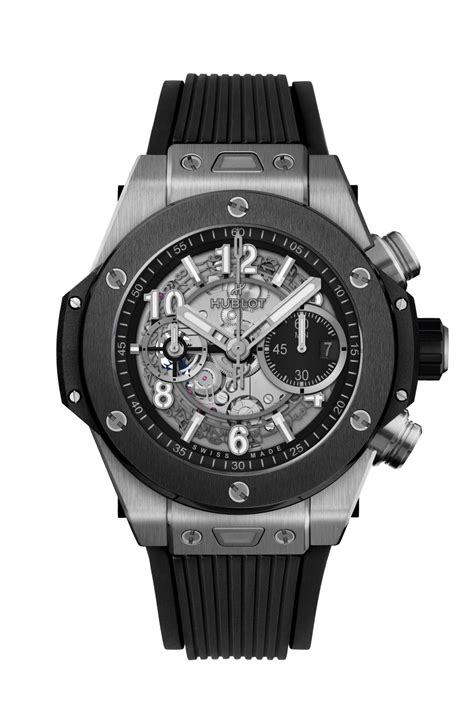 Hublot Big Bang Titanium Case Black Leather Strap  